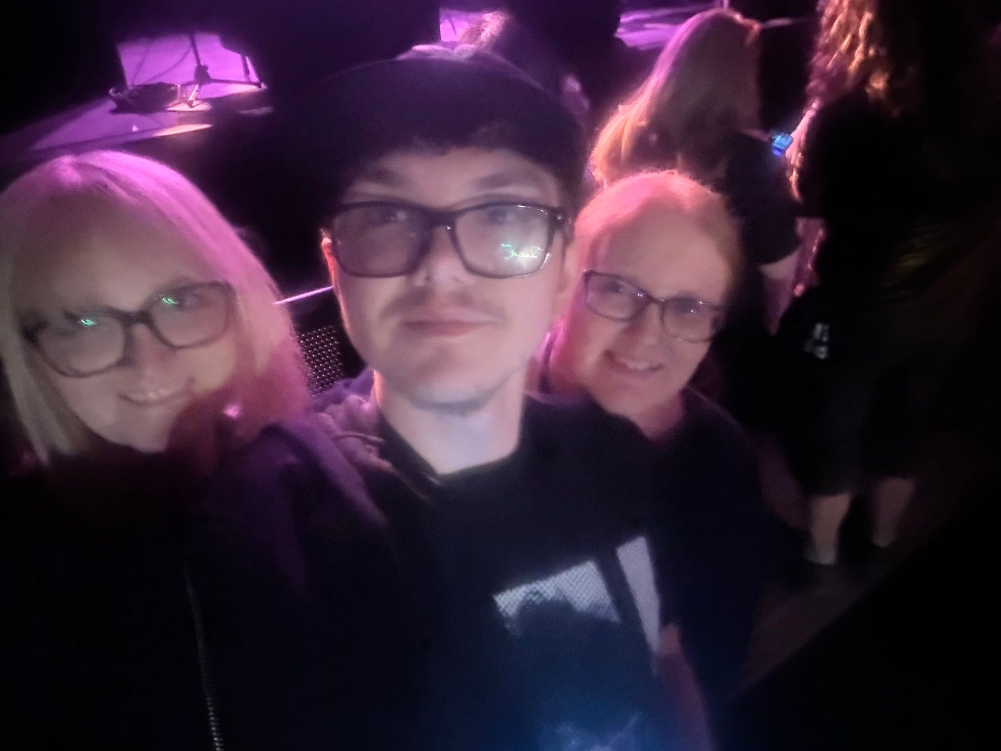 Myself, Collin, and Jess at Passion Pit live in CLE
